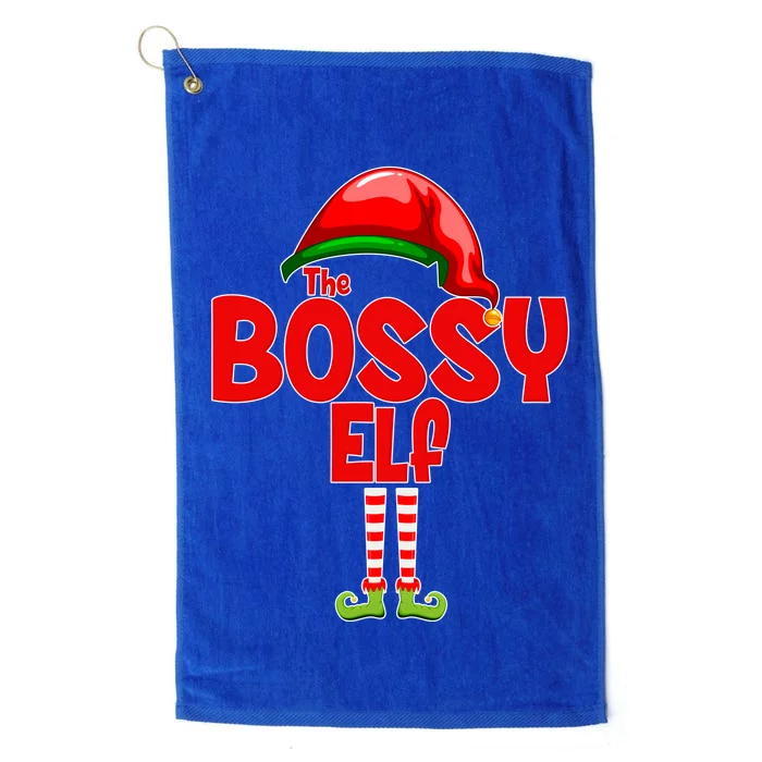 The Bossy Elf Matching Christmas Platinum Collection Golf Towel