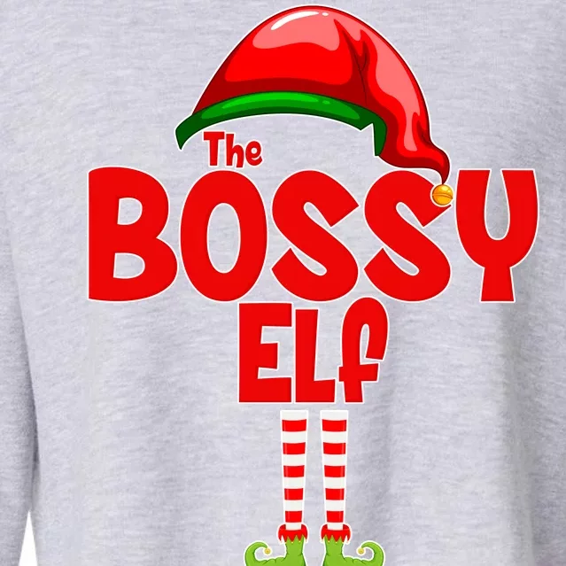 The Bossy Elf Matching Christmas Cropped Pullover Crew