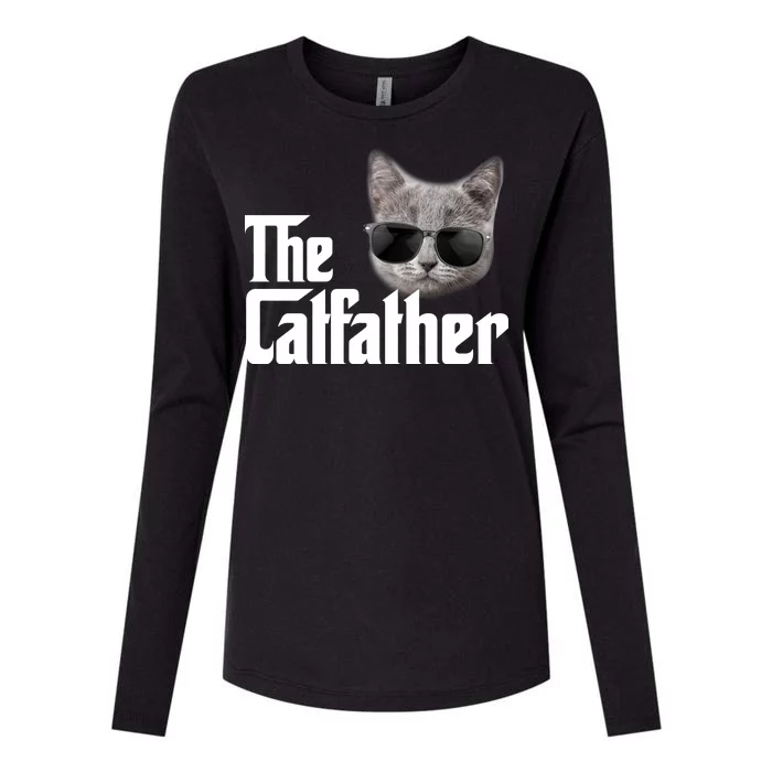 The Catfather Cool Movie Parody For Dads Womens Cotton Relaxed Long Sleeve T-Shirt