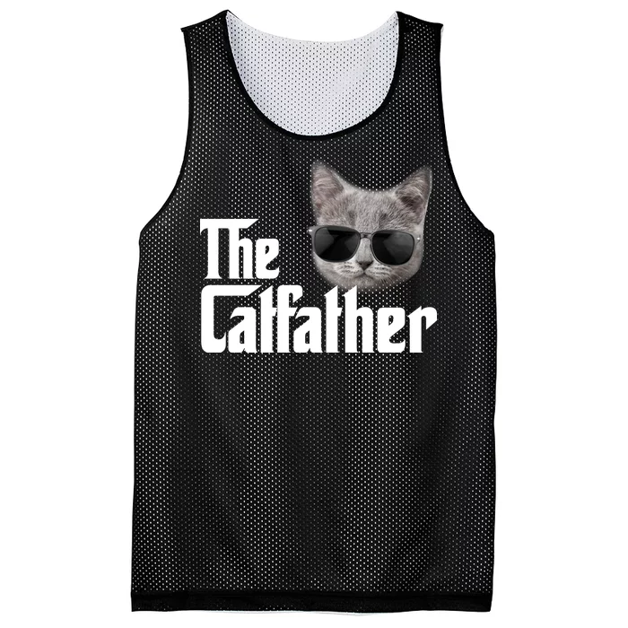 The Catfather Cool Movie Parody For Dads Mesh Reversible Basketball Jersey Tank