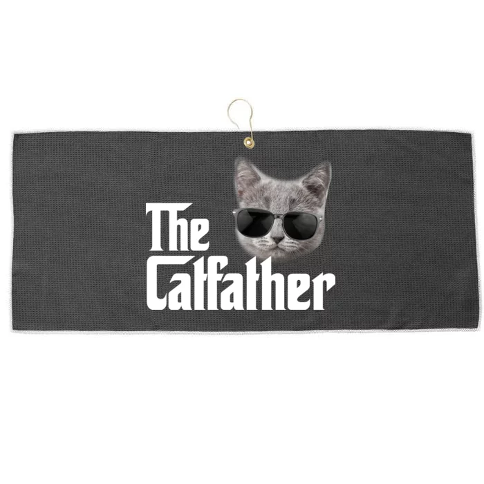 The Catfather Cool Movie Parody For Dads Large Microfiber Waffle Golf Towel