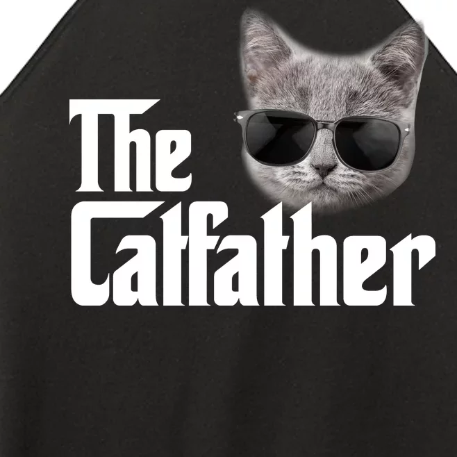 The Catfather Cool Movie Parody For Dads Women’s Perfect Tri Rocker Tank