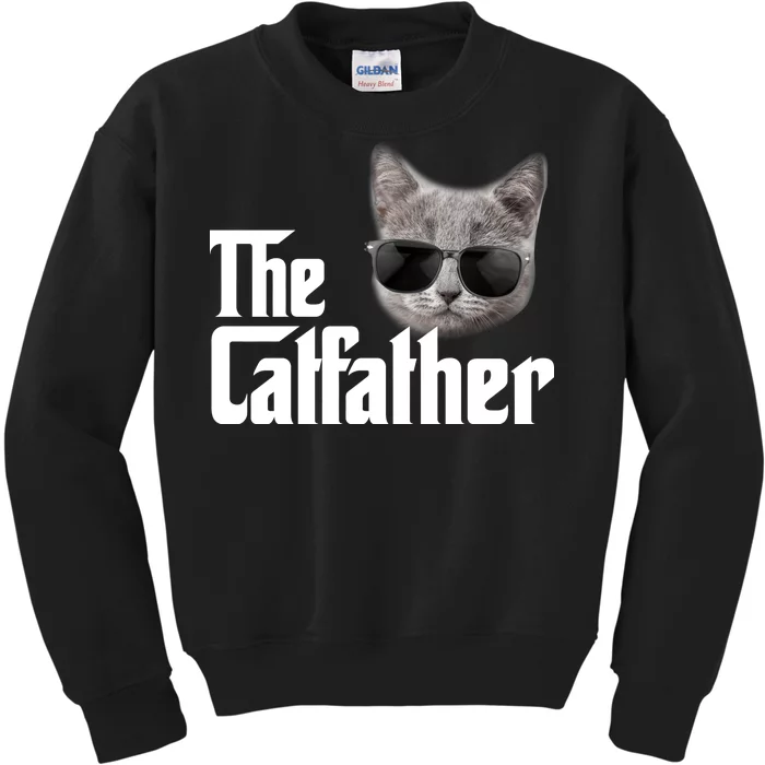 The Catfather Cool Movie Parody For Dads Kids Sweatshirt