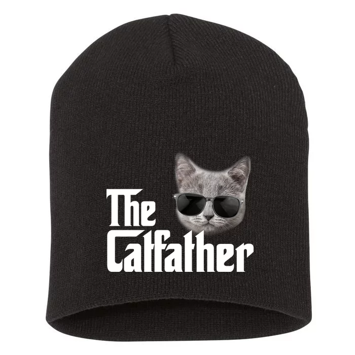 The Catfather Cool Movie Parody For Dads Short Acrylic Beanie