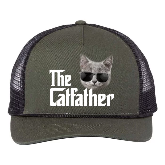 The Catfather Cool Movie Parody For Dads Retro Rope Trucker Hat Cap