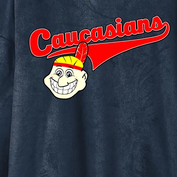 The Caucasians Rude Indians Design Hooded Wearable Blanket