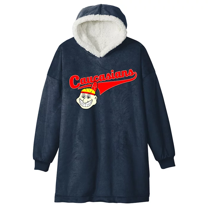 The Caucasians Rude Indians Design Hooded Wearable Blanket