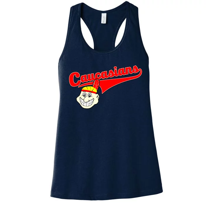 The Caucasians Rude Indians Design Women's Racerback Tank