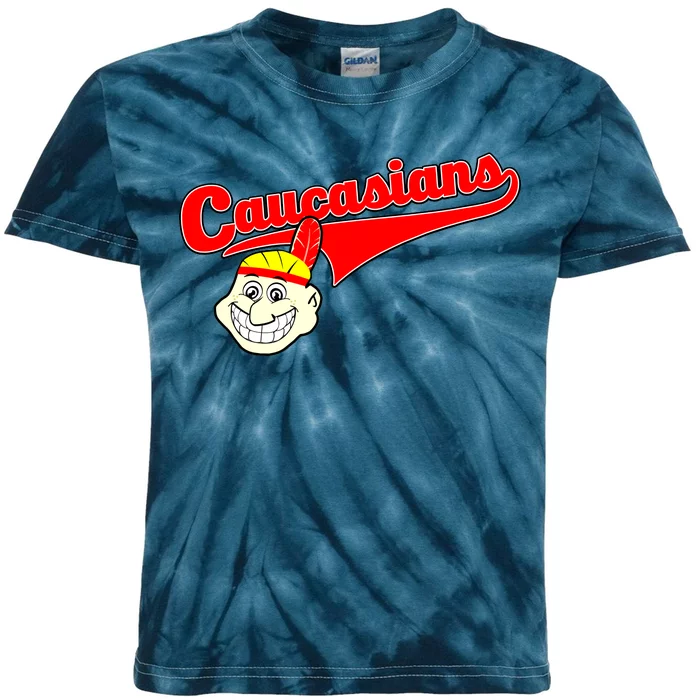 The Caucasians Rude Indians Design Kids Tie-Dye T-Shirt