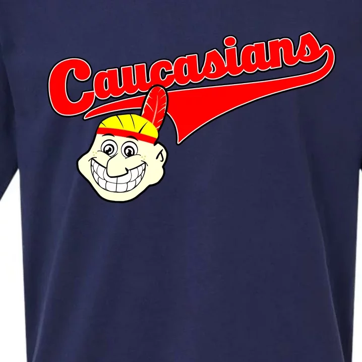 The Caucasians Rude Indians Design Sueded Cloud Jersey T-Shirt