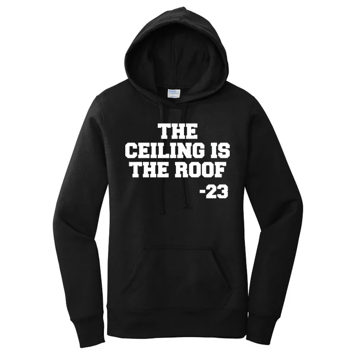 The Ceiling is the Roof 23 MJ College Text Women's Pullover Hoodie