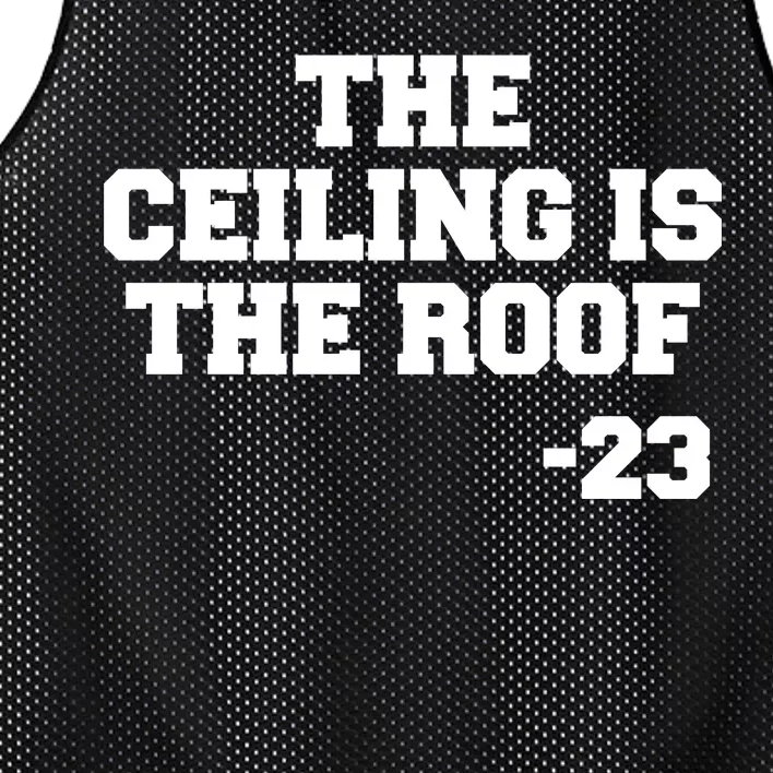 The Ceiling is the Roof 23 MJ College Text Mesh Reversible Basketball Jersey Tank