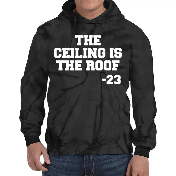 The Ceiling is the Roof 23 MJ College Text Tie Dye Hoodie