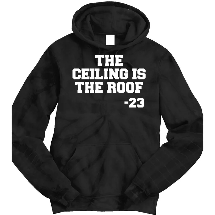 The Ceiling is the Roof 23 MJ College Text Tie Dye Hoodie