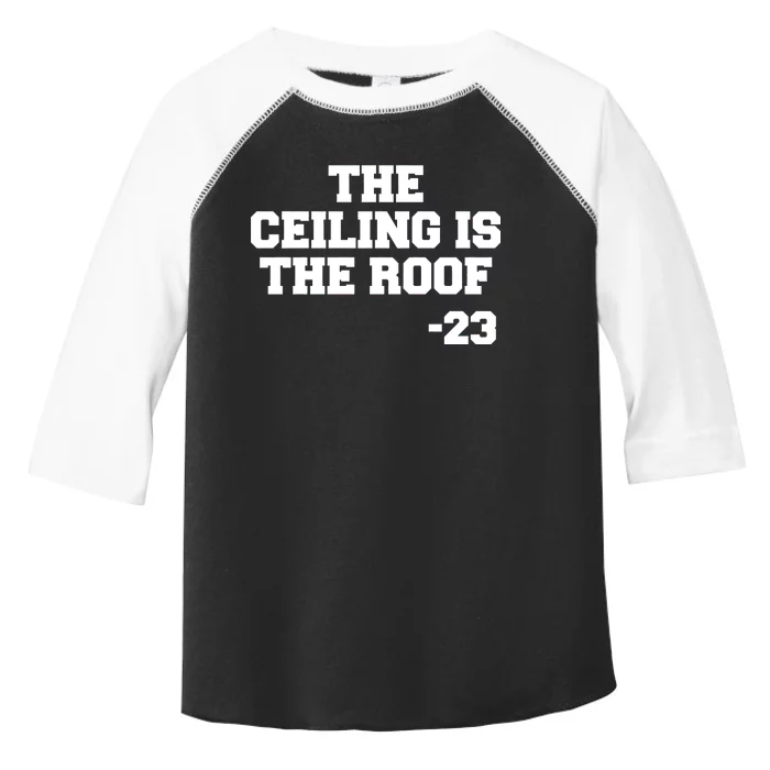 The Ceiling is the Roof 23 MJ College Text Toddler Fine Jersey T-Shirt