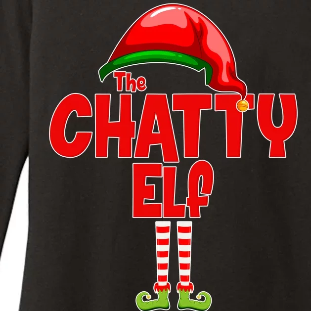 The Chatty Elf Christmas Womens CVC Long Sleeve Shirt