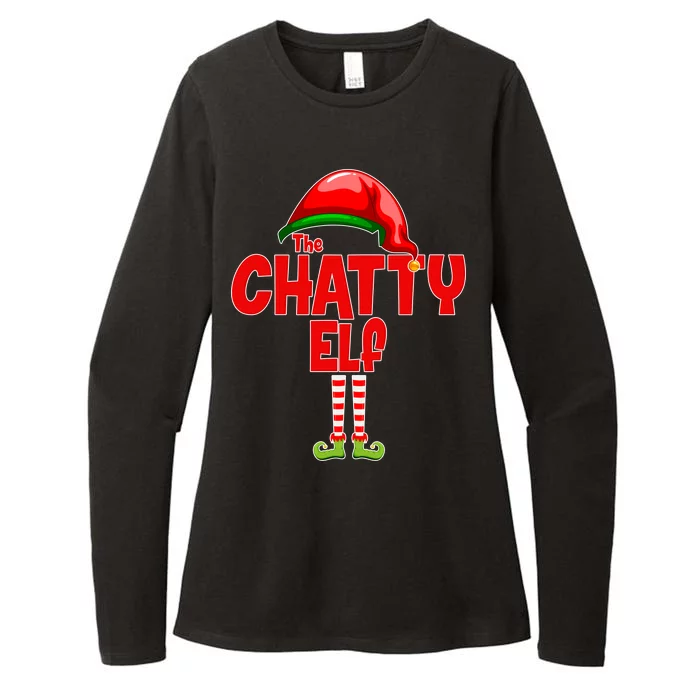 The Chatty Elf Christmas Womens CVC Long Sleeve Shirt