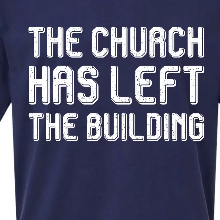 The Church Has Left The Building Sueded Cloud Jersey T-Shirt