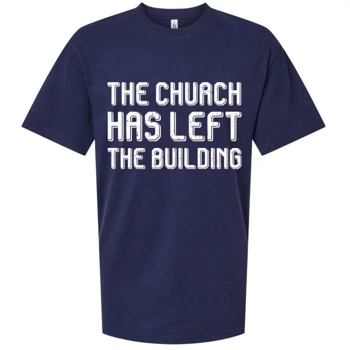 The Church Has Left The Building Sueded Cloud Jersey T-Shirt