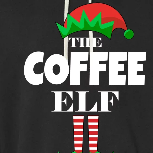 The Coffee Elf Family Matching Christmas Garment-Dyed Fleece Hoodie