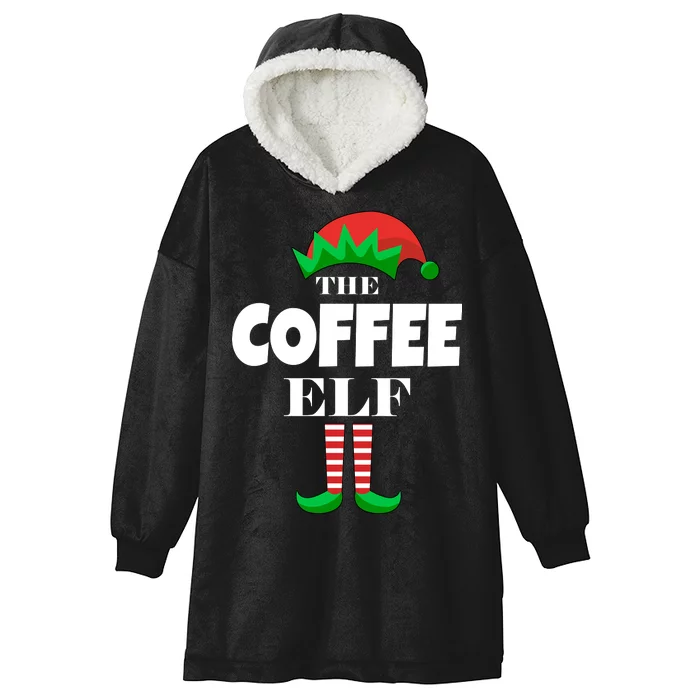 The Coffee Elf Family Matching Christmas Hooded Wearable Blanket