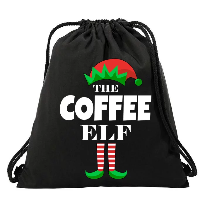 The Coffee Elf Family Matching Christmas Drawstring Bag