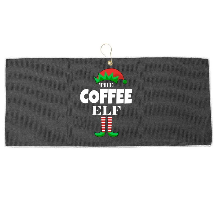 The Coffee Elf Family Matching Christmas Large Microfiber Waffle Golf Towel