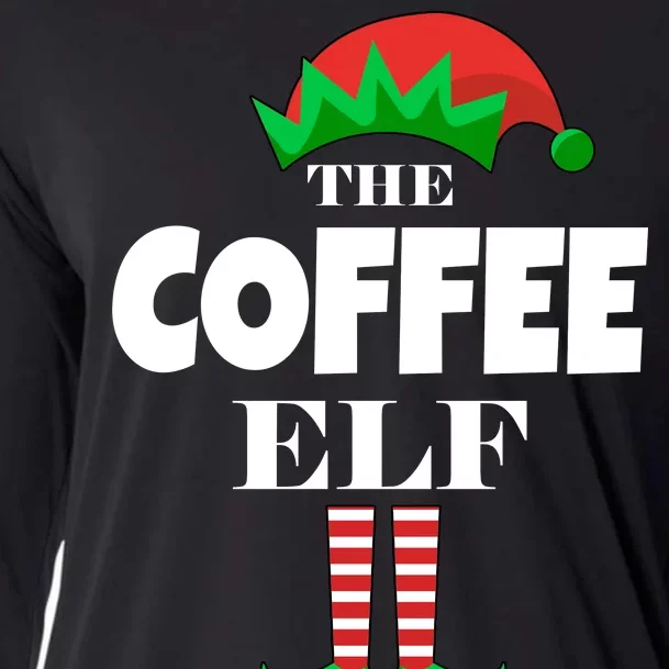 The Coffee Elf Family Matching Christmas Cooling Performance Long Sleeve Crew