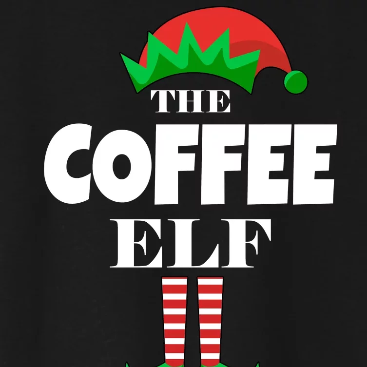 The Coffee Elf Family Matching Christmas Women's Crop Top Tee