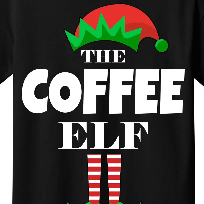 The Coffee Elf Family Matching Christmas Kids T-Shirt