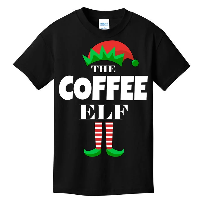 The Coffee Elf Family Matching Christmas Kids T-Shirt