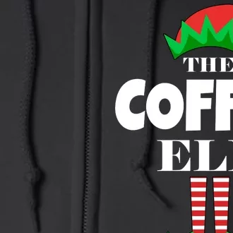 The Coffee Elf Family Matching Christmas Full Zip Hoodie