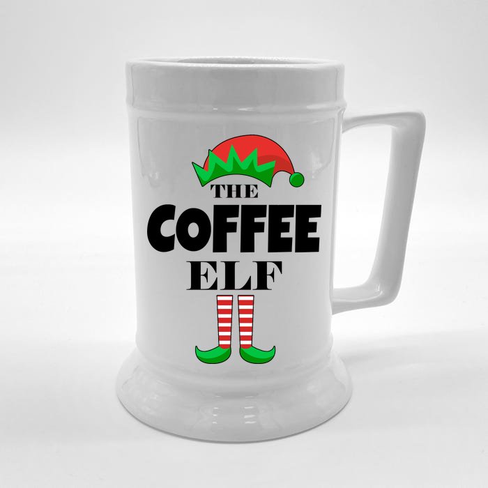 The Coffee Elf Family Matching Christmas Front & Back Beer Stein