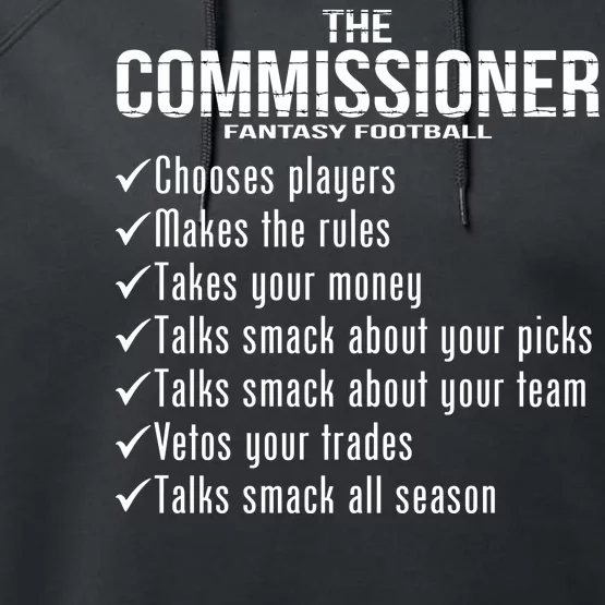 The Commissioner Fantasy Football Performance Fleece Hoodie