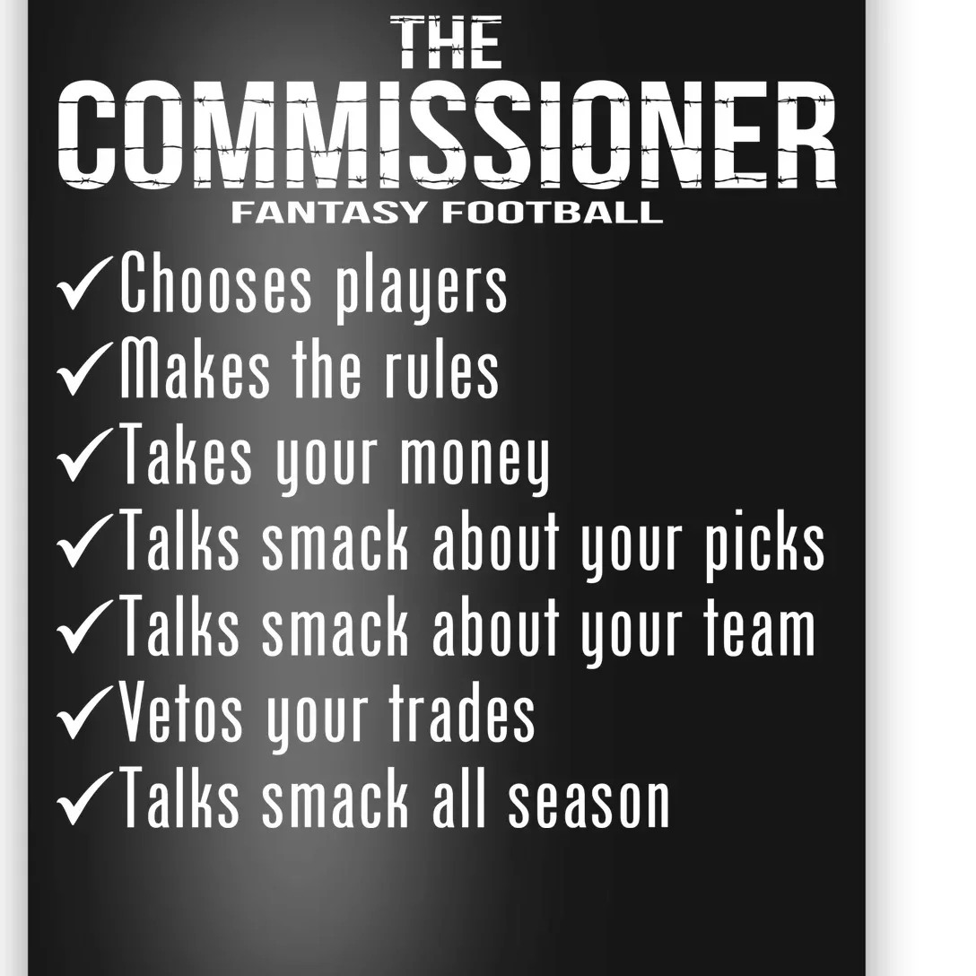 The Commissioner Fantasy Football Poster