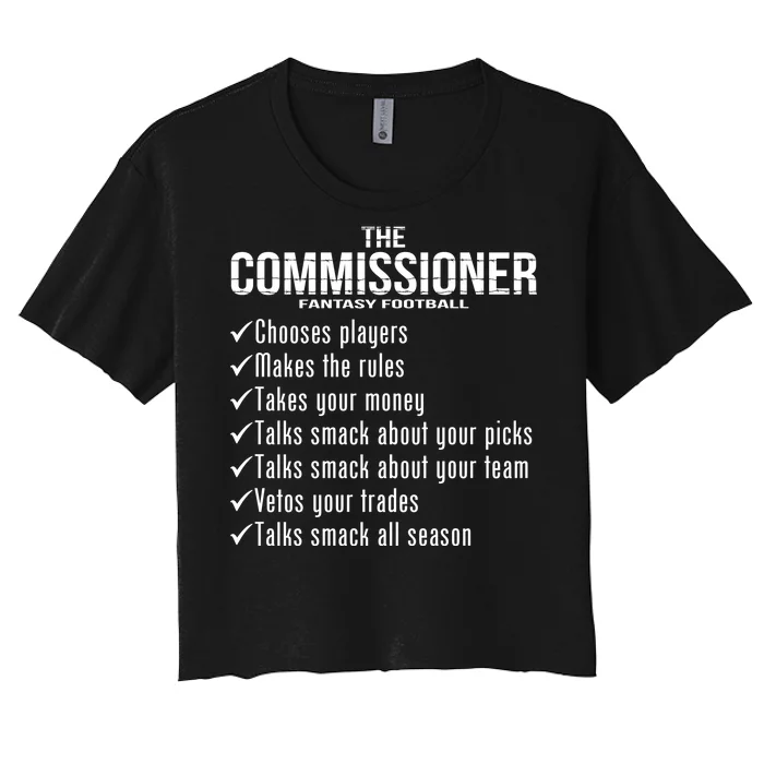 The Commissioner Fantasy Football Women's Crop Top Tee