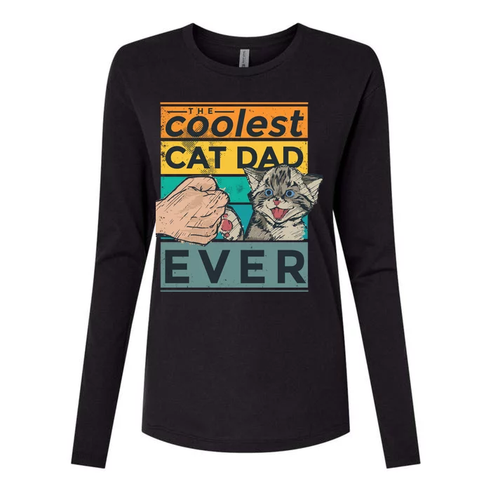 The Coolest Cat Dad Ever Womens Cotton Relaxed Long Sleeve T-Shirt