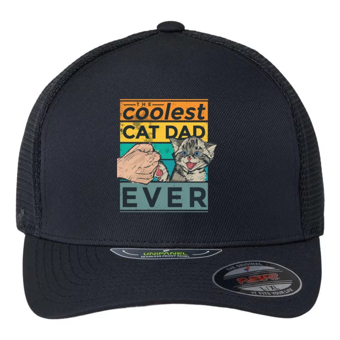 The Coolest Cat Dad Ever Flexfit Unipanel Trucker Cap