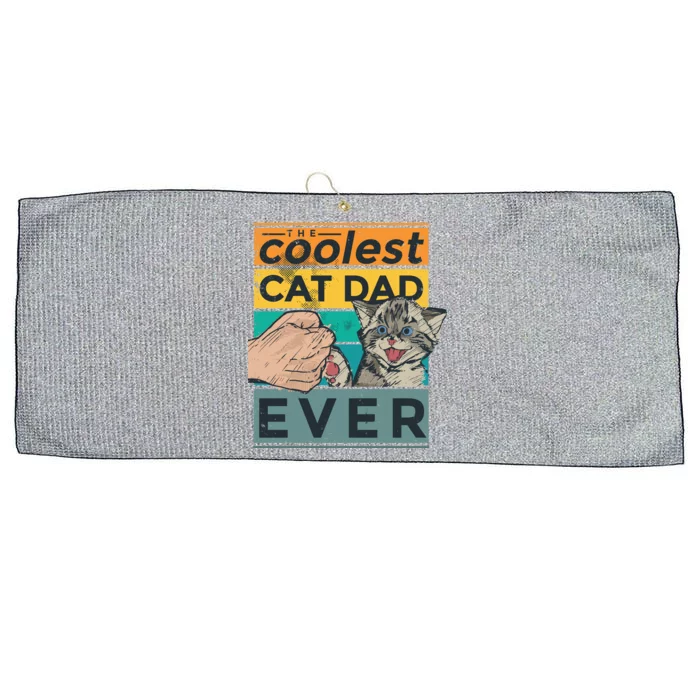 The Coolest Cat Dad Ever Large Microfiber Waffle Golf Towel