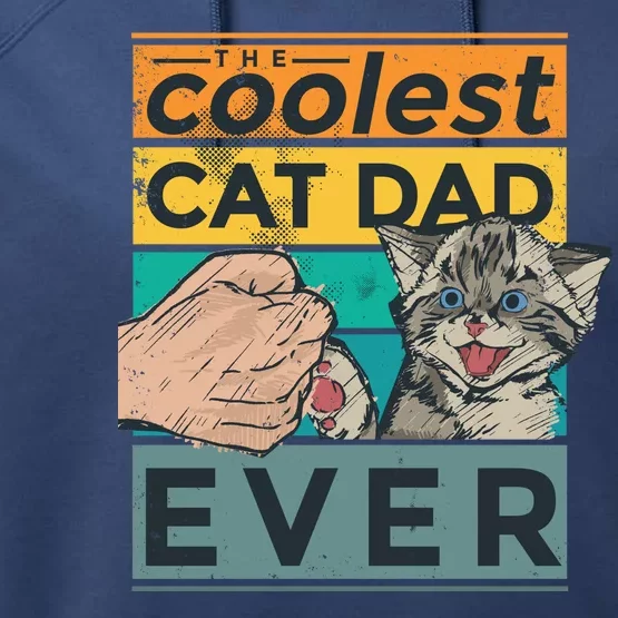 The Coolest Cat Dad Ever Performance Fleece Hoodie