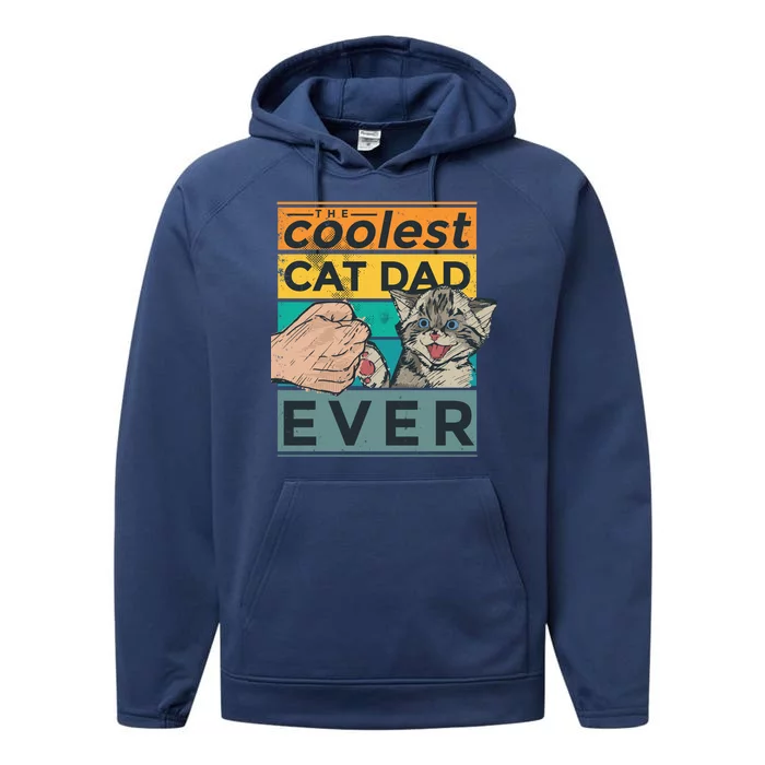 The Coolest Cat Dad Ever Performance Fleece Hoodie