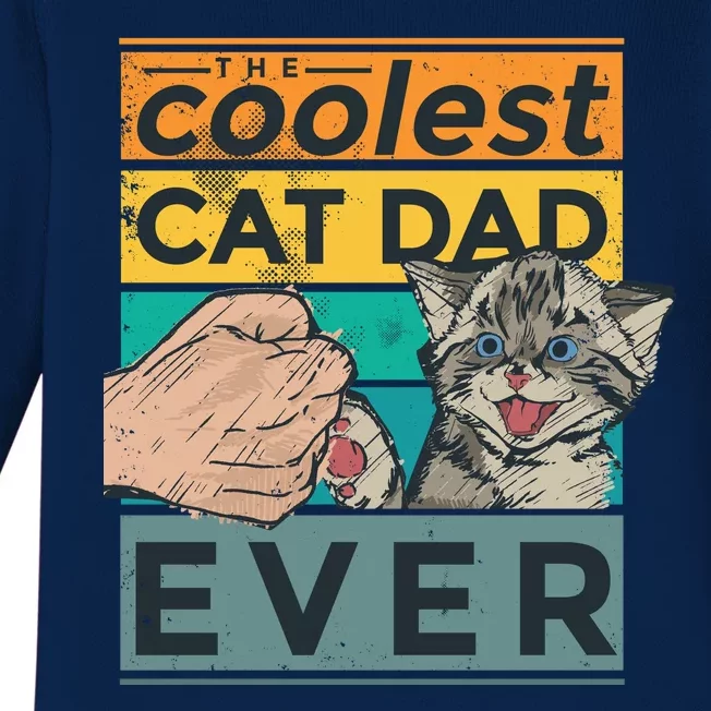 The Coolest Cat Dad Ever Baby Long Sleeve Bodysuit