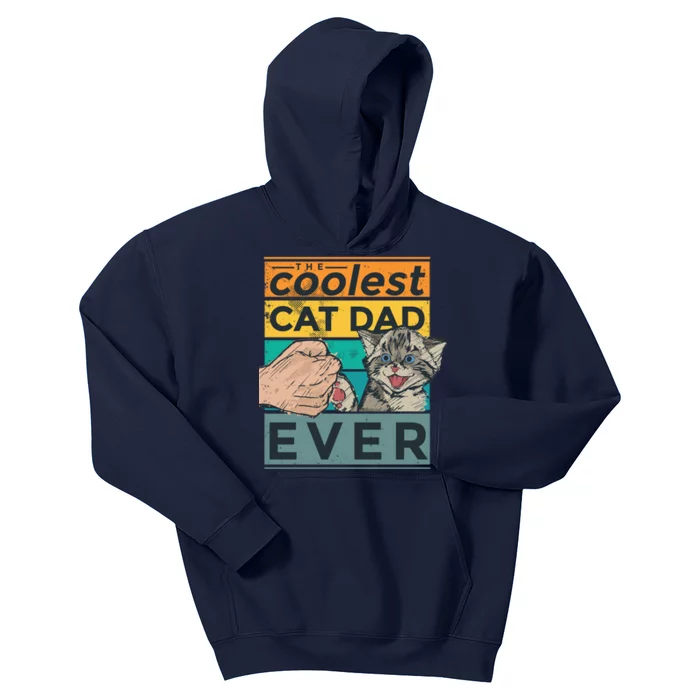 The Coolest Cat Dad Ever Kids Hoodie