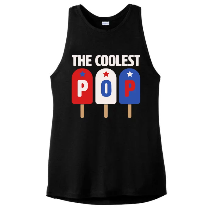 The Coolest Pop Happy Father's Day Popsicles Ladies Tri-Blend Wicking Tank