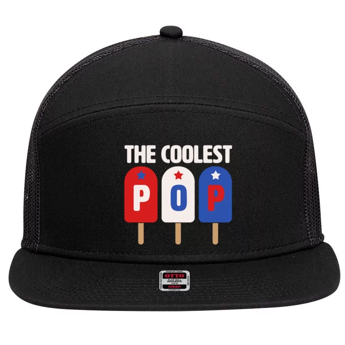 The Coolest Pop Happy Father's Day Popsicles 7 Panel Mesh Trucker Snapback Hat