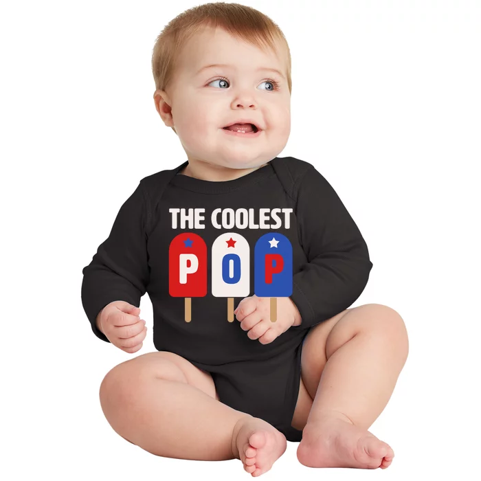 The Coolest Pop Happy Father's Day Popsicles Baby Long Sleeve Bodysuit