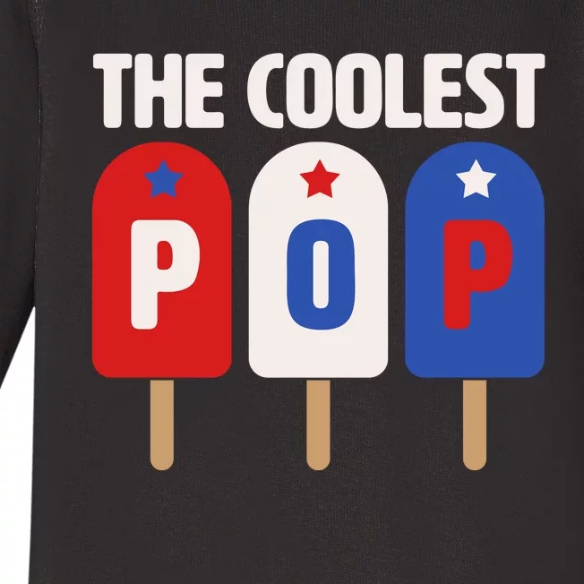 The Coolest Pop Happy Father's Day Popsicles Baby Long Sleeve Bodysuit