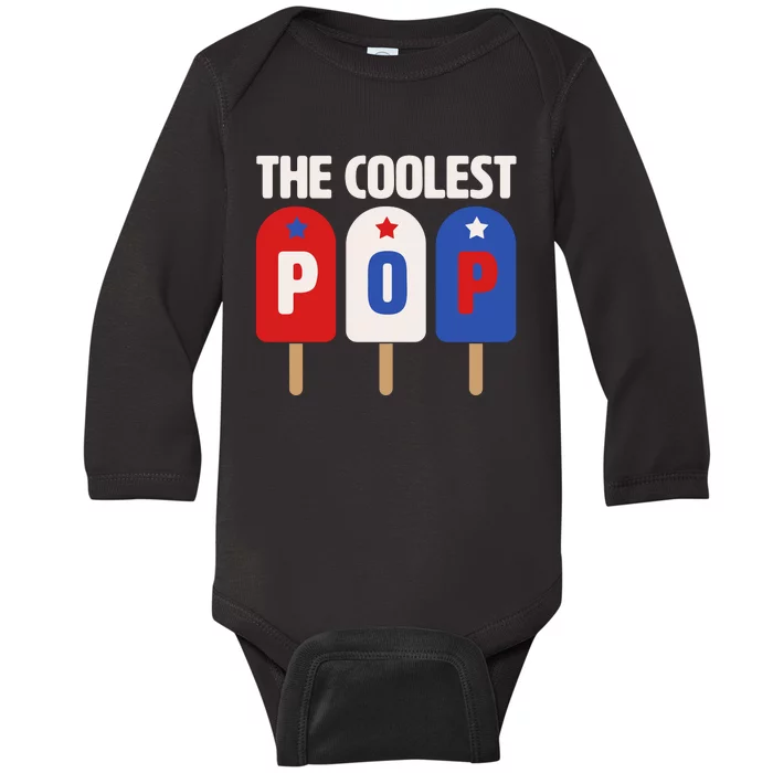 The Coolest Pop Happy Father's Day Popsicles Baby Long Sleeve Bodysuit