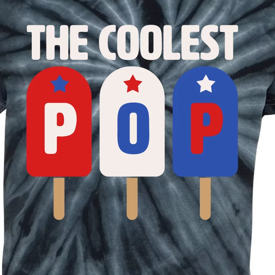 The Coolest Pop Happy Father's Day Popsicles Kids Tie-Dye T-Shirt