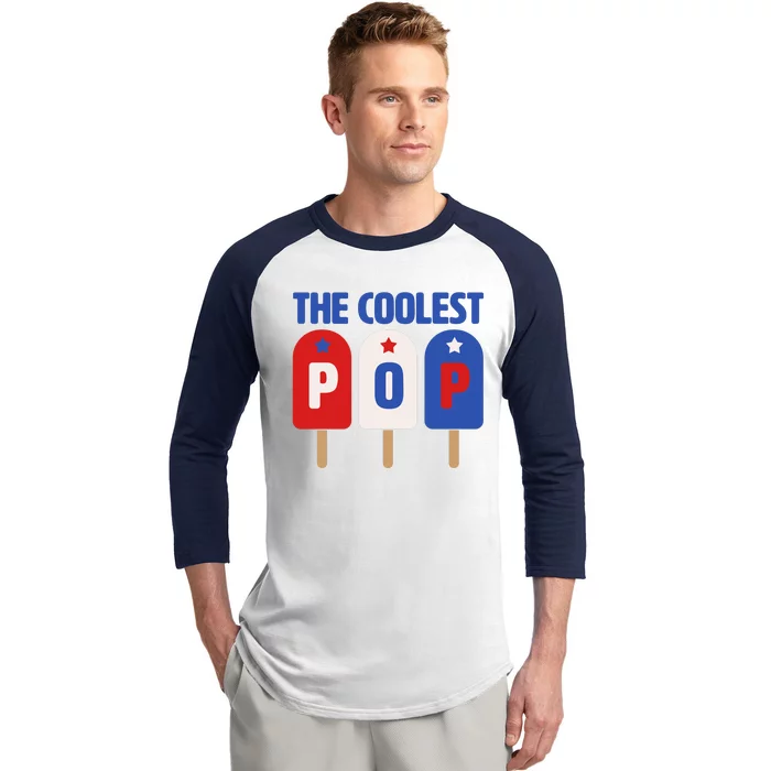 The Coolest Pop Happy Father's Day Popsicles Baseball Sleeve Shirt